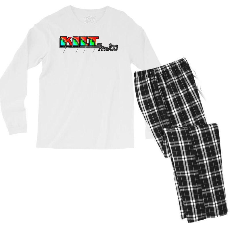 Kilt Houston, Tx  80s Country Radio Station Men's Long Sleeve Pajama Set | Artistshot