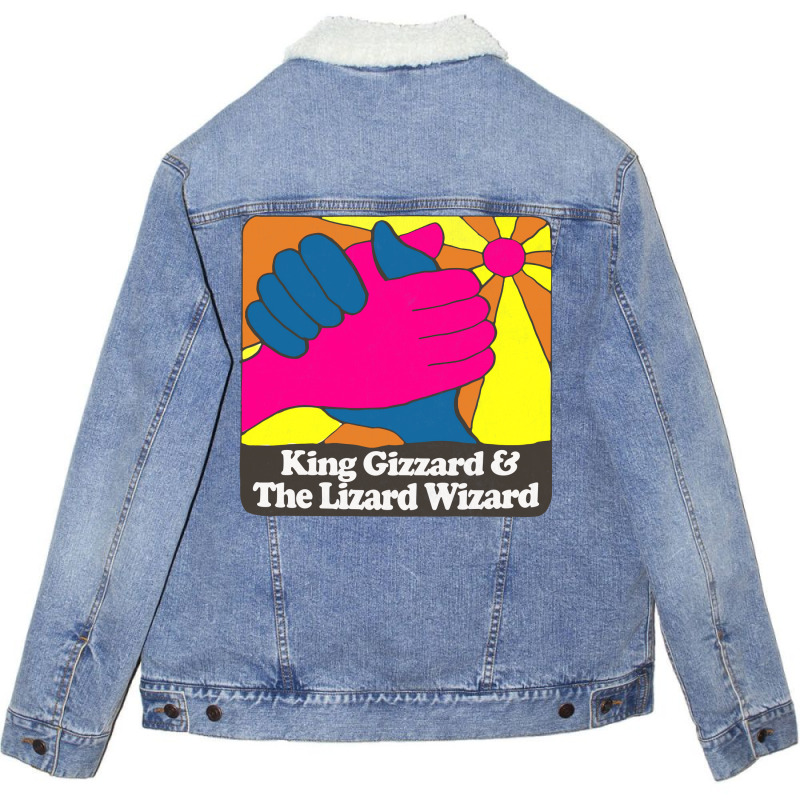 King Gizzard And The Lizard Wizard ∆ Retro Fan Art Design Unisex Sherpa-lined Denim Jacket | Artistshot