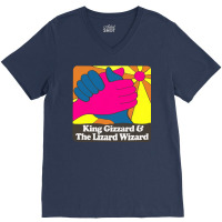 King Gizzard And The Lizard Wizard ∆ Retro Fan Art Design V-neck Tee | Artistshot