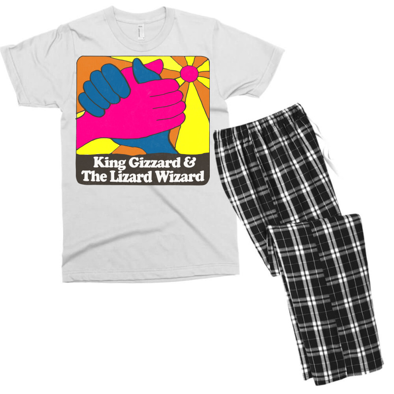 King Gizzard And The Lizard Wizard ∆ Retro Fan Art Design Men's T-shirt Pajama Set | Artistshot