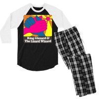 King Gizzard And The Lizard Wizard ∆ Retro Fan Art Design Men's 3/4 Sleeve Pajama Set | Artistshot