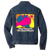 King Gizzard And The Lizard Wizard ∆ Retro Fan Art Design Men Denim Jacket | Artistshot