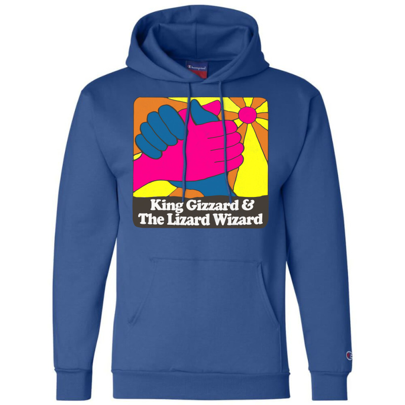 King Gizzard And The Lizard Wizard ∆ Retro Fan Art Design Champion Hoodie | Artistshot