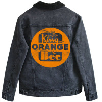 King Orange Bee          Vintage Faded Style Aesthetic Design Unisex Sherpa-lined Denim Jacket | Artistshot