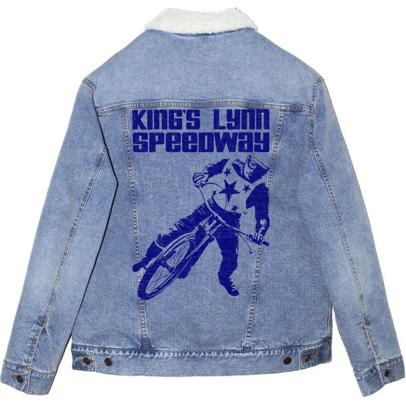 King's Lynn Speedway 70s Design Unisex Sherpa-lined Denim Jacket | Artistshot