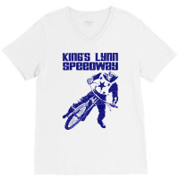 King's Lynn Speedway 70s Design V-neck Tee | Artistshot