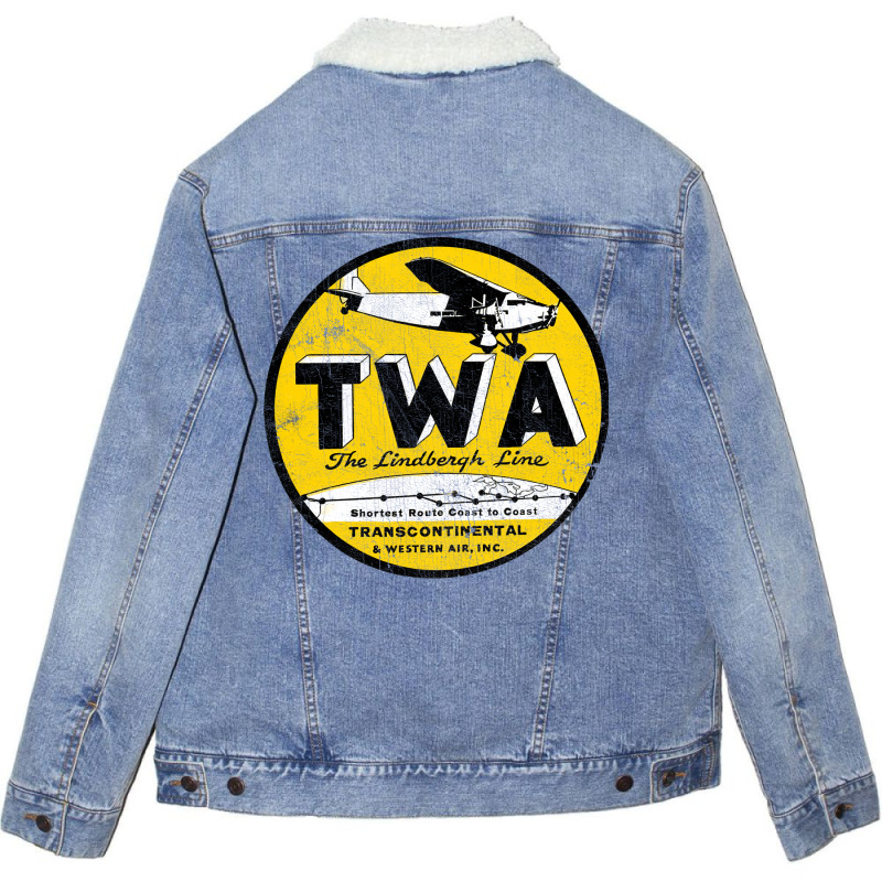 Twa The Lindbergh Line Unisex Sherpa-lined Denim Jacket | Artistshot