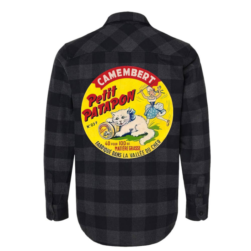 Camembert Petit Patapon     Vintage Francophile Cheese Label Flannel Shirt | Artistshot