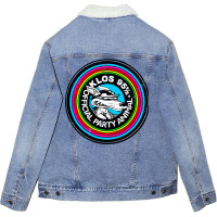 Klos La Party Animal Unisex Sherpa-lined Denim Jacket | Artistshot