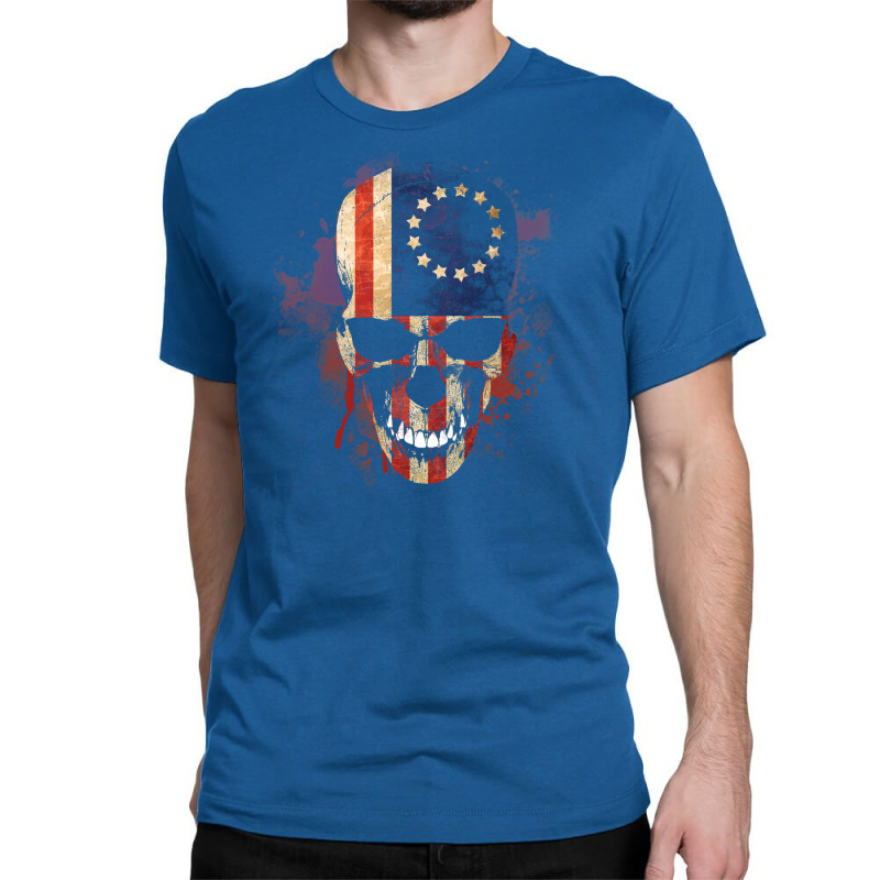 Usa Old Glory Skull Classic T-shirt | Artistshot