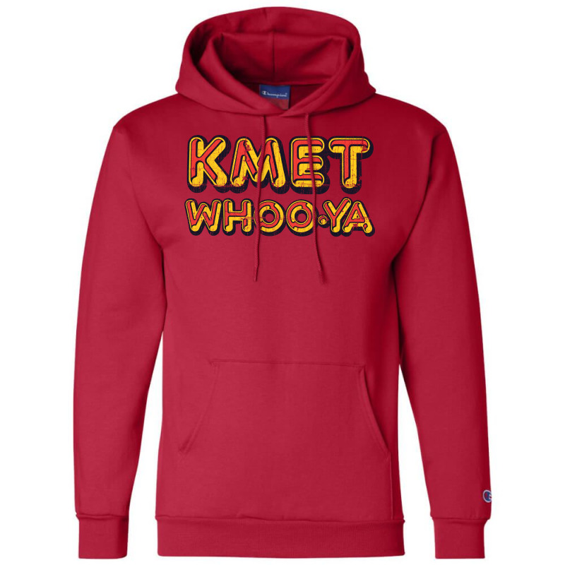 Kmet Whoo Ya Los Angeles   Distressed Design Version Champion Hoodie | Artistshot