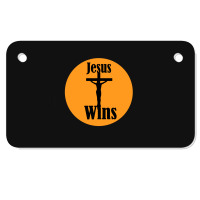 Jesus Wins Motorcycle License Plate | Artistshot