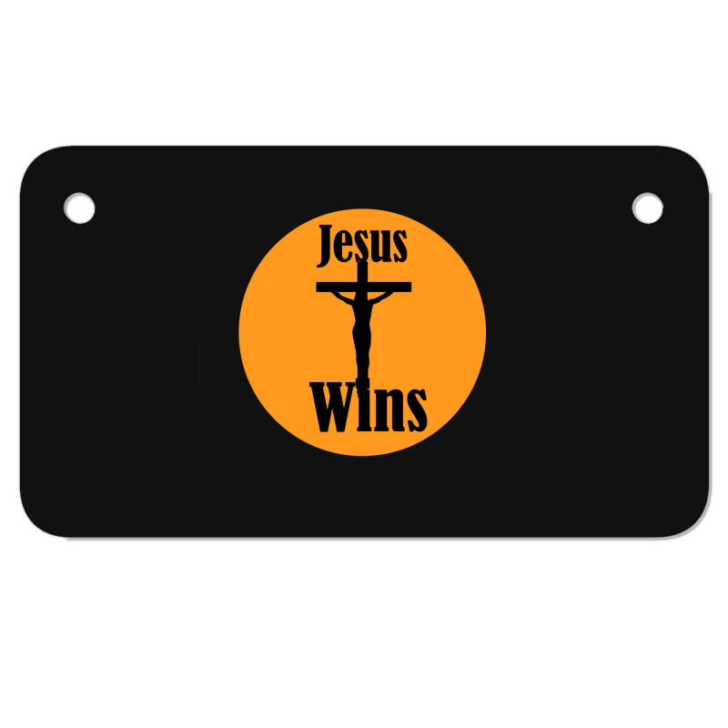 Jesus Wins Motorcycle License Plate | Artistshot