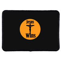 Jesus Wins Rectangle Patch | Artistshot