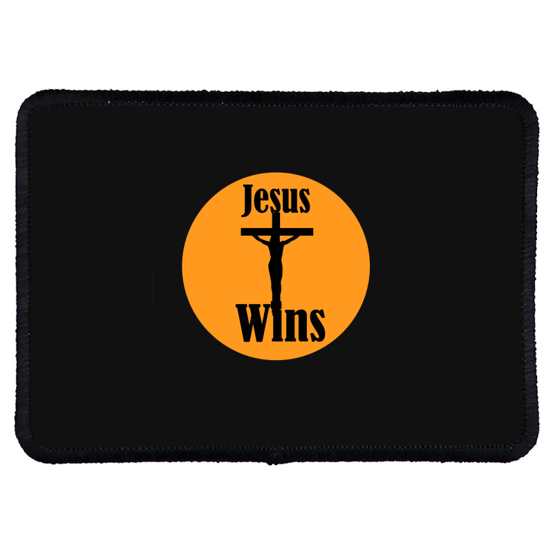 Jesus Wins Rectangle Patch | Artistshot