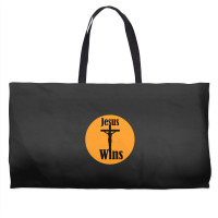 Jesus Wins Weekender Totes | Artistshot