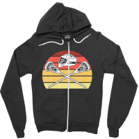 Retro Lacrosse Stick Sports Coach For Athletes Zipper Hoodie | Artistshot