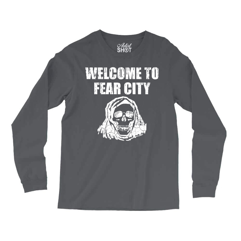 Welcome To Fear City, Distressed Long Sleeve Shirts | Artistshot