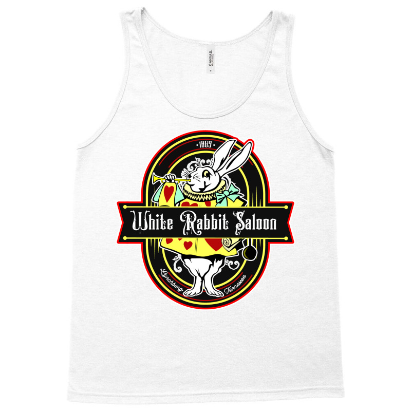 White Rabbit Saloon, Weathered Board Distressed Tank Top | Artistshot