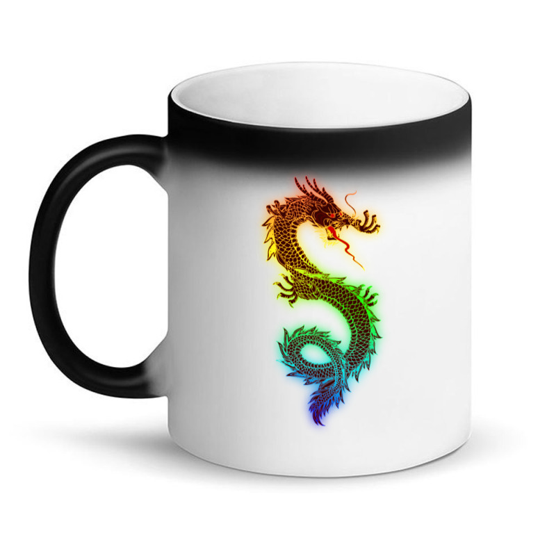 Gold Chinese Dragon With Black 1 Magic Mug | Artistshot