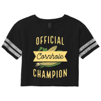 Trending Official Cornhole Champion Pun Corn Bags Game Scorecard Crop Tee | Artistshot