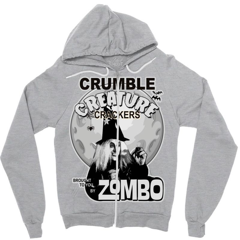 Zombo Crumble Creature Crackers Zipper Hoodie | Artistshot