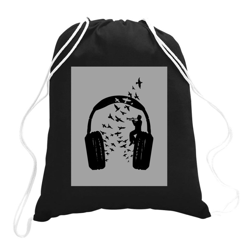 Headphone  Trumpet 1 Drawstring Bags | Artistshot