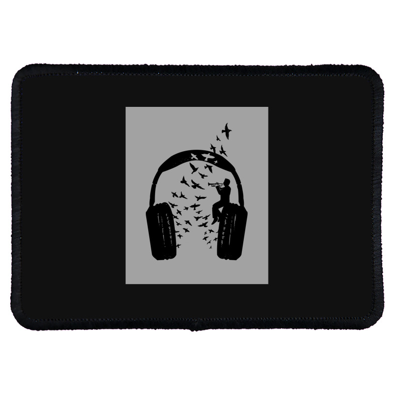 Headphone  Trumpet 1 Rectangle Patch | Artistshot