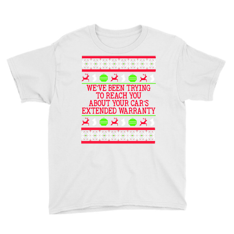 Ugly Christmas Sweater Car's Extended Warranty Meme Graphic Long Sleev Youth Tee by vietnammmm | Artistshot