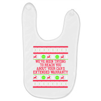 Ugly Christmas Sweater Car's Extended Warranty Meme Graphic Long Sleev Baby Bibs | Artistshot