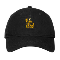 Peacemaker No Wrong Time To Rock Saying Adjustable Cap | Artistshot