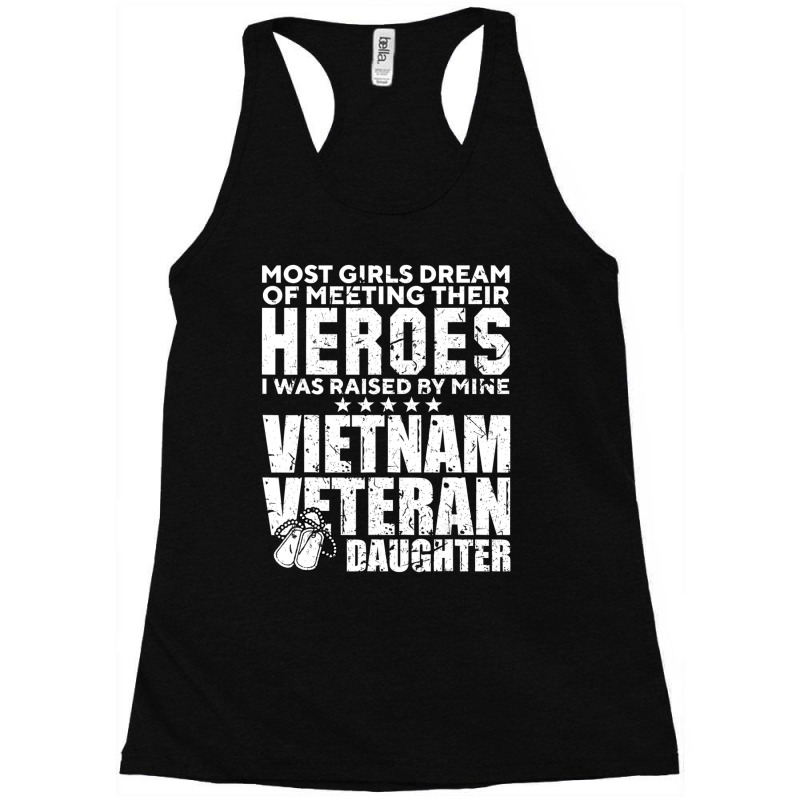 Limited Edition Vietnam Veteran Daughter Raised By Mine Cool Racerback Tank by fenderbendable | Artistshot