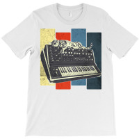 Modular Synthesizer Keyboard Techno Vintage Analog Cat Premium T Shirt T-shirt | Artistshot