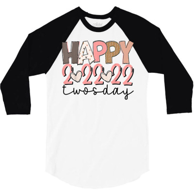 Leopard Happy Twosday 2022 February 2nd 2022 2 22 22 T T Shirt 3/4 Sleeve Shirt Designed By Adam.troare