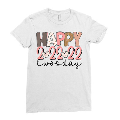 Leopard Happy Twosday 2022 February 2nd 2022 2 22 22 T T Shirt Ladies Fitted T-shirt Designed By Adam.troare