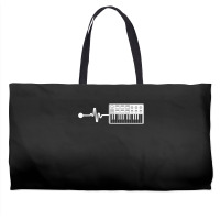 Modular Synthesizer Techno Keyboard Heartbeat T Shirt Weekender Totes | Artistshot