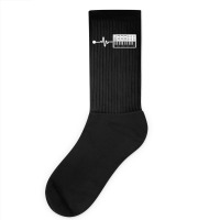 Modular Synthesizer Techno Keyboard Heartbeat T Shirt Socks | Artistshot