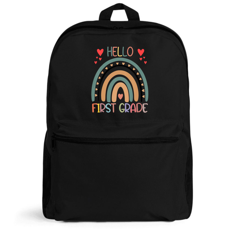 Hello First Grade Rainbow Back To School Teachers Kids Girls Backpack | Artistshot