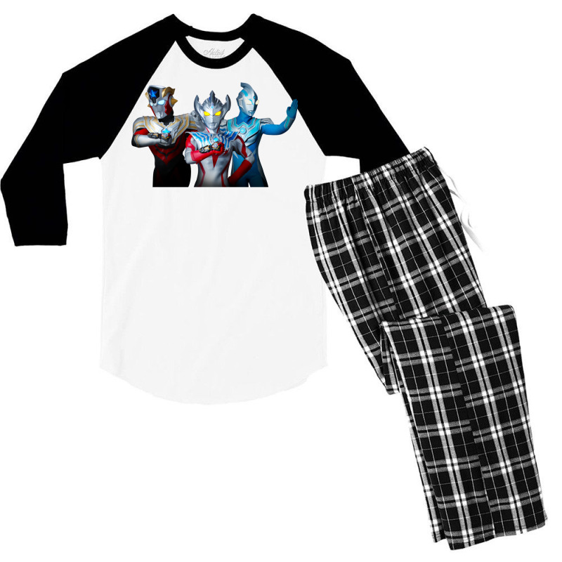 Ultraman Taiga Tri Squad Men's 3/4 Sleeve Pajama Set | Artistshot