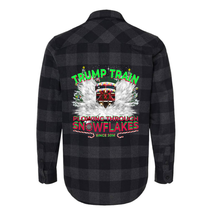 Trending Plow Snowflakes This Christmas & Don A Maga Trump Train 2024 Flannel Shirt by yumgaugeteuda | Artistshot