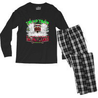 Trending Plow Snowflakes This Christmas & Don A Maga Trump Train 2024 Men's Long Sleeve Pajama Set | Artistshot