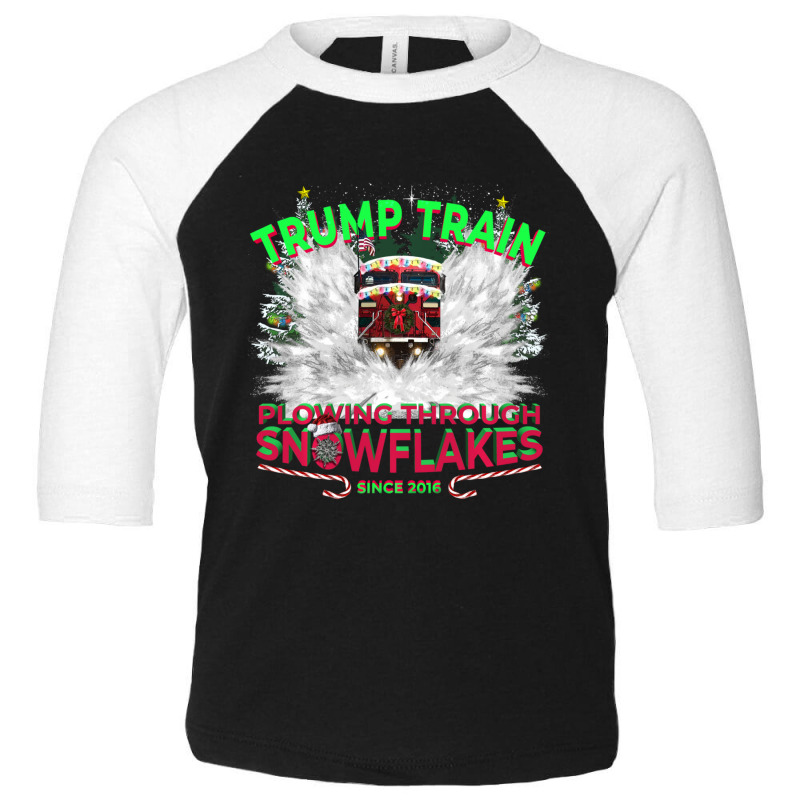 Trending Plow Snowflakes This Christmas & Don A Maga Trump Train 2024 Toddler 3/4 Sleeve Tee by yumgaugeteuda | Artistshot