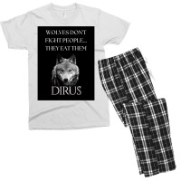 Dirus   Wolves Don't Fight People... They Eat Them Men's T-shirt Pajama Set | Artistshot