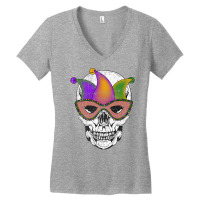 Mardi Gras Skull Shirt Party Mask Parade Costume Premium T Shirt Women's V-neck T-shirt | Artistshot