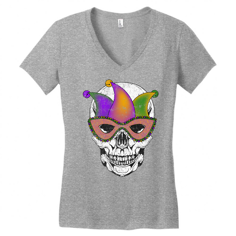 Mardi Gras Skull Shirt Party Mask Parade Costume Premium T Shirt Women's V-Neck T-Shirt by adam.troare | Artistshot