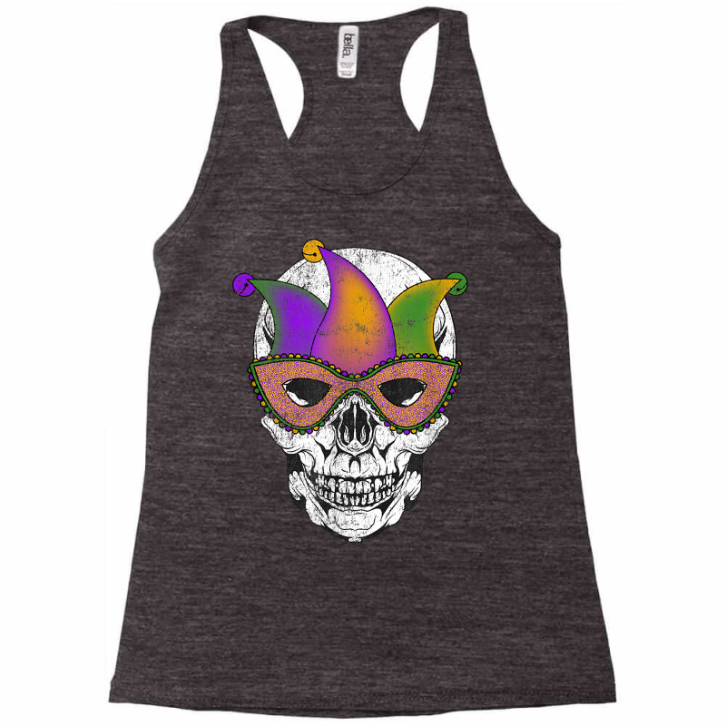 Mardi Gras Skull Shirt Party Mask Parade Costume T Shirt Racerback Tank by adam.troare | Artistshot