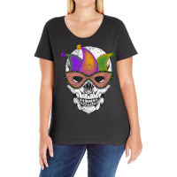 Mardi Gras Skull Shirt Party Mask Parade Costume T Shirt Ladies Curvy T-shirt | Artistshot