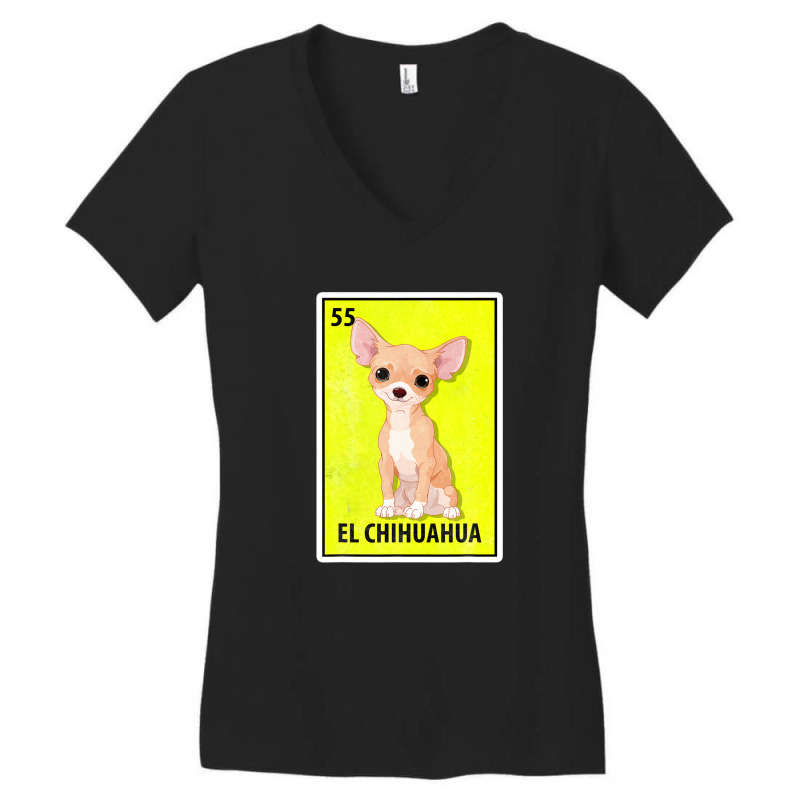 El Chihuahua Mexican Parody Lottery Women's V-Neck T-Shirt by fasolaywes | Artistshot