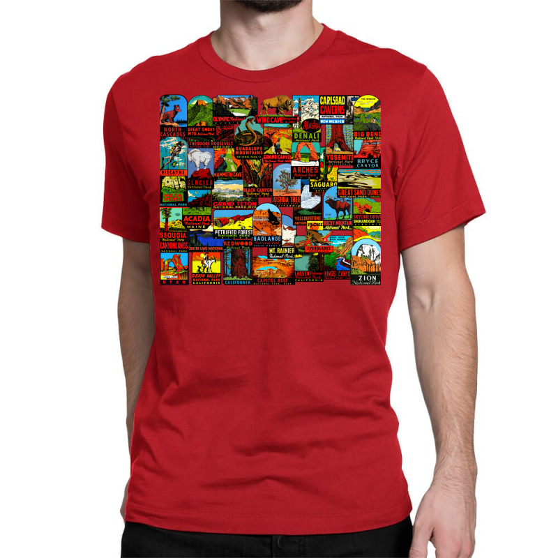 American National Parks Vintage Travel Decal Bomb Classic T-shirt by hydriberolh | Artistshot