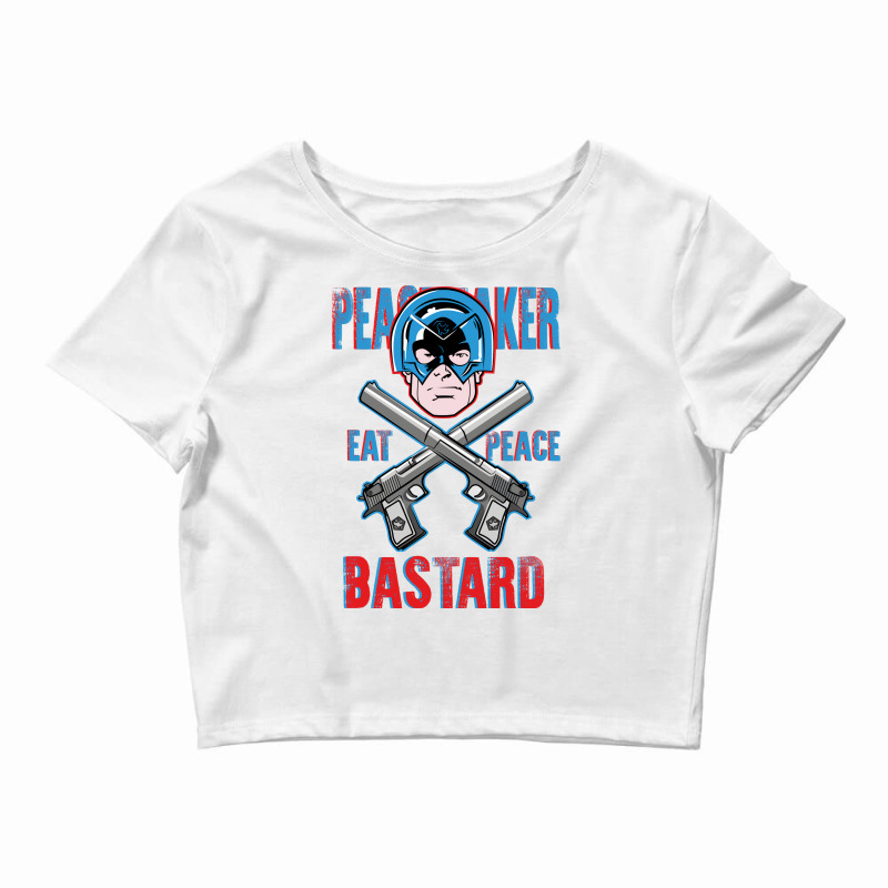 Superhero Peacemaker Eat Peace Bastardperfect Design For Men & Women Crop Top | Artistshot